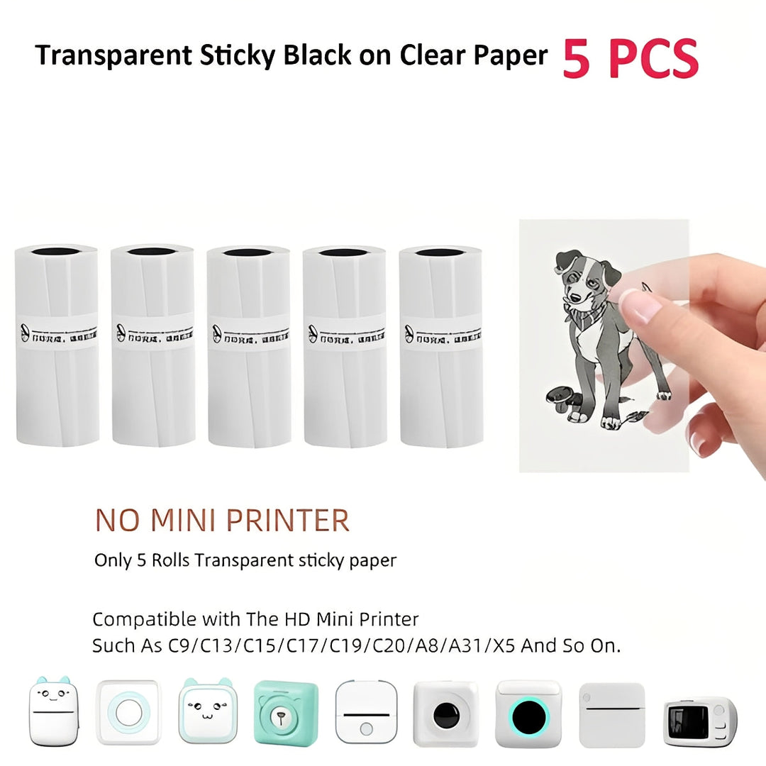 Portable Thermal Sticker Printer with Bluetooth for Photos and Memos