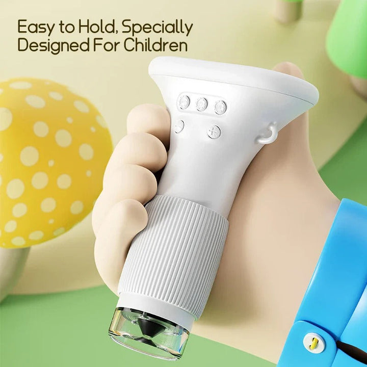 Kids Handheld Science Microscope with 1000X Zoom Portable Design