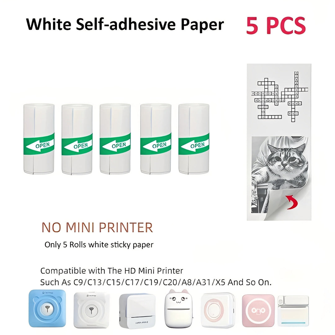 Portable Thermal Sticker Printer with Bluetooth for Photos and Memos
