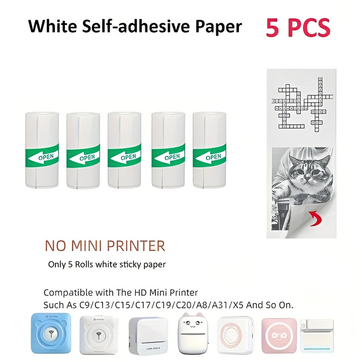 Portable Thermal Sticker Printer with Bluetooth for Photos and Memos