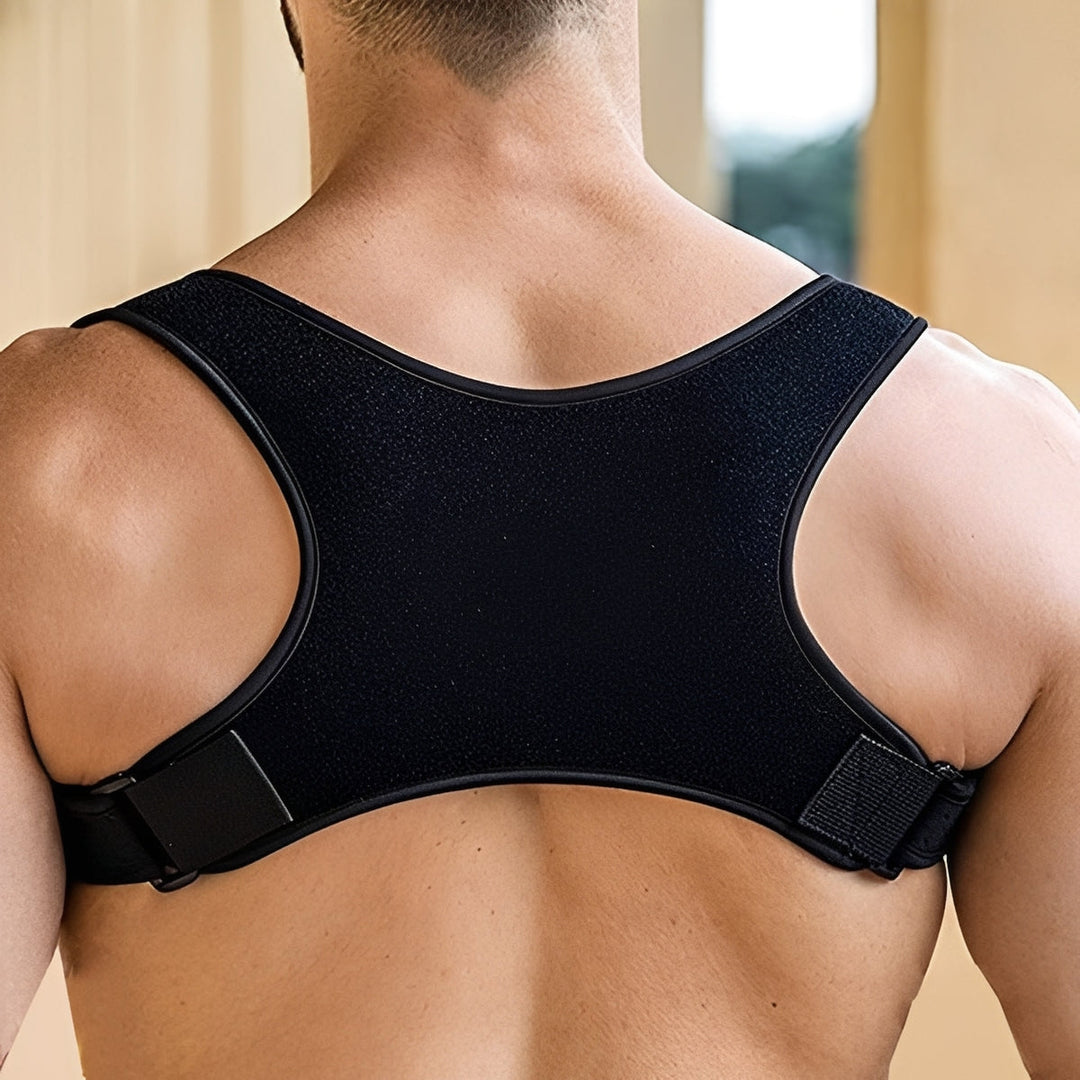 Unisex Posture Support Brace Adjustable Shoulder Straps Spine - Lenila