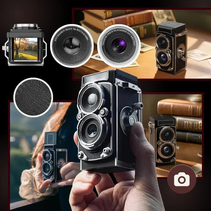 Vintage Style Twin Lens Reflex Camera Classic Design