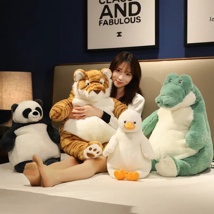 Kids Plush Panda and Crocodile Soft Cuddle Toys