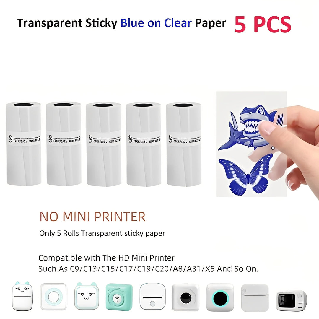 Portable Thermal Sticker Printer with Bluetooth for Photos and Memos