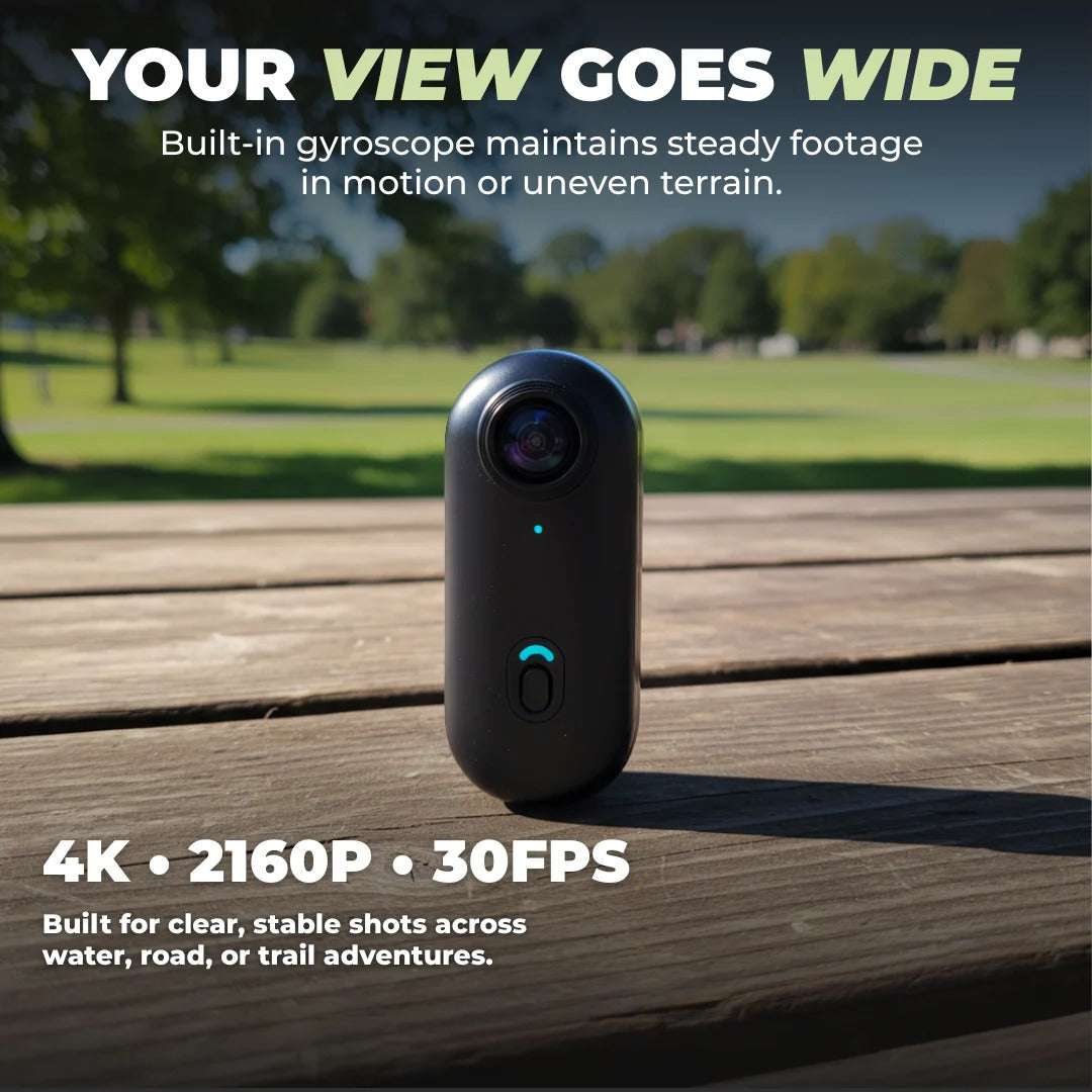Wearable POV 4K Thumb Camera Waterproof Built-In 128GB Storage