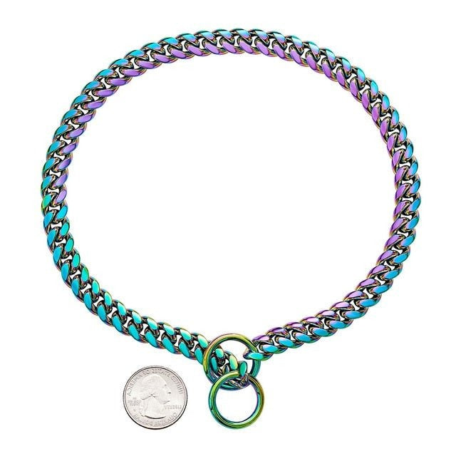 Adjustable Stainless Steel Dog Collar Chain