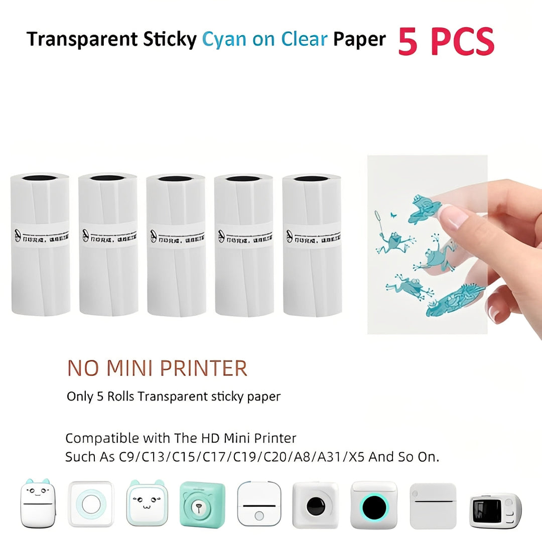 Portable Thermal Sticker Printer with Bluetooth for Photos and Memos