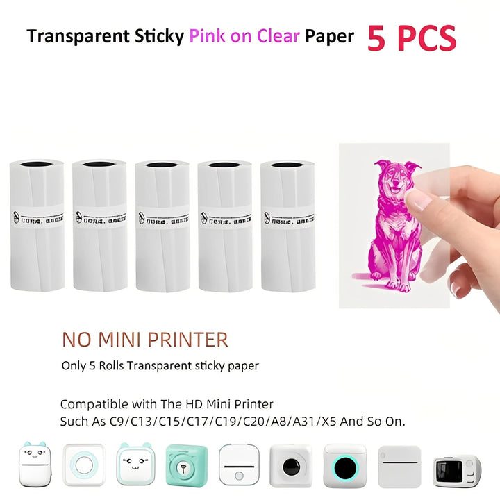 Portable Thermal Sticker Printer with Bluetooth for Photos and Memos