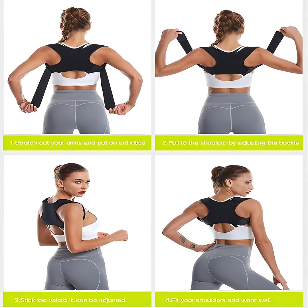 Posture Support Brace Adjustable Shoulder Straps Spine