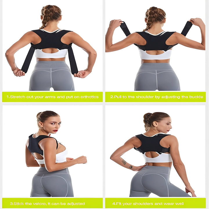 Posture Support Brace Adjustable Shoulder Straps Spine