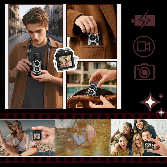 Vintage Style Twin Lens Reflex Camera Classic Design