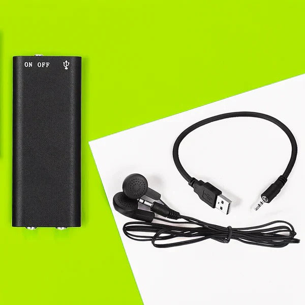 Portable Voice-Activated Mini Recorder Compact Sound Recording Tool