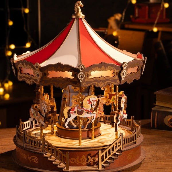 3D Wooden Puzzle Music Box with Movement Classic Style
