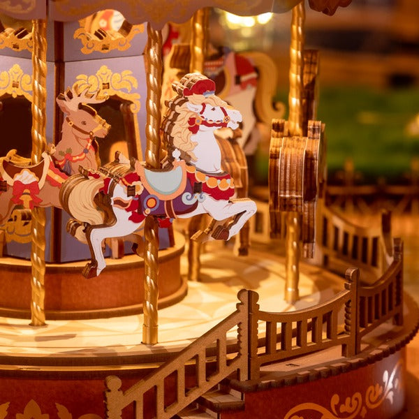 3D Wooden Puzzle Music Box with Movement Classic Style