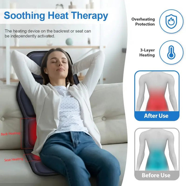 Heated Back Massager Full Coverage Design