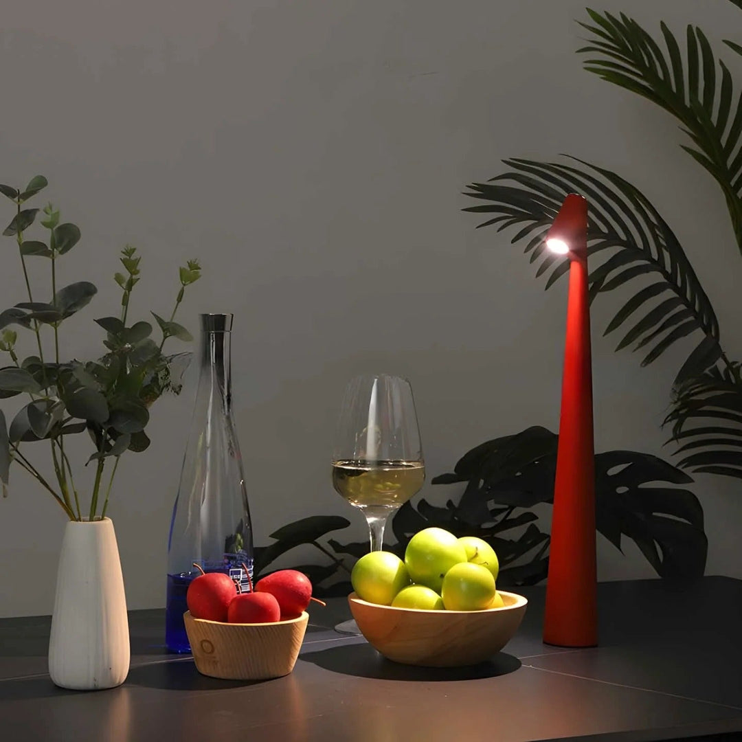 Rechargeable Aluminum Table Lamp Adjustable Brightness USB Port