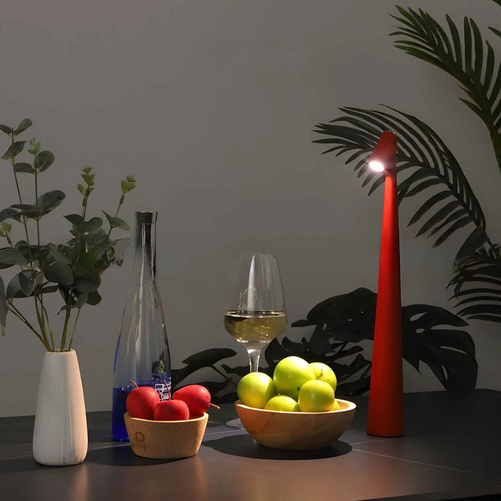 Rechargeable Aluminum Table Lamp Adjustable Brightness USB Port