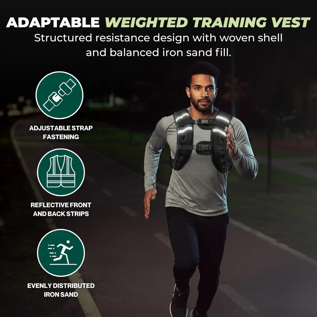 Weighted Exercise Vest Breathable Reflective Endurance Fit