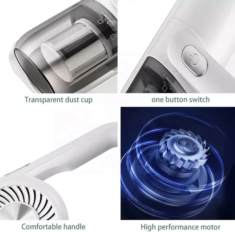 Cordless Handheld UV Vacuum with Mite Removal and Fabric Sterilization
