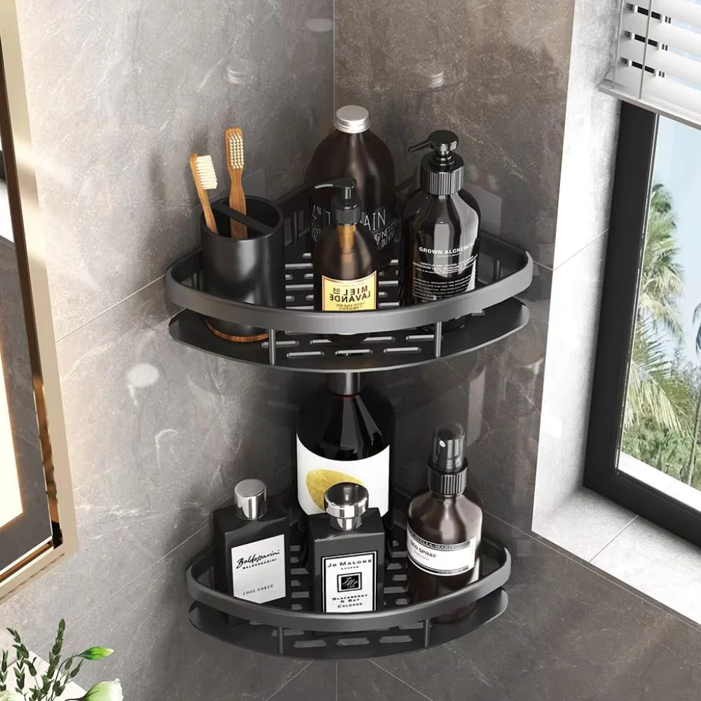 Aluminum Shower Caddy Adhesive Mount Removable Hook