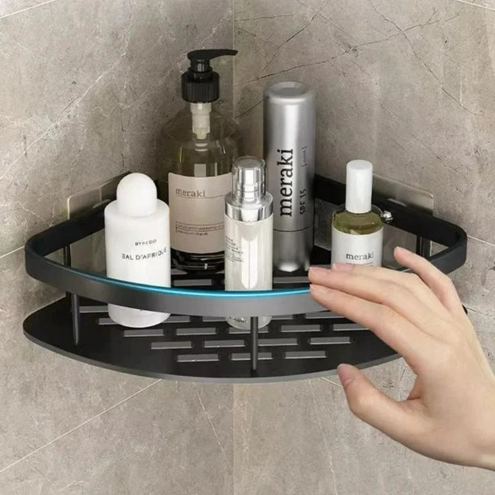 Bathroom Shower Caddy with Curved Corner Design - Lenila