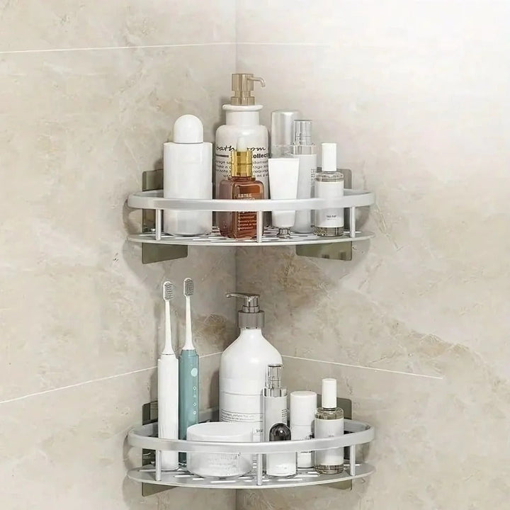 Aluminum Shower Caddy Adhesive Mount Removable Hook
