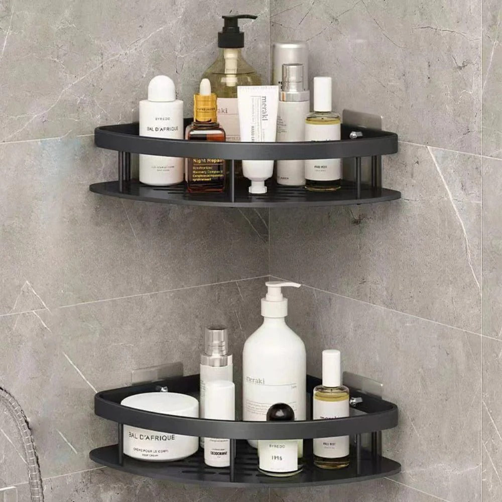 Aluminum Shower Caddy Adhesive Mount Removable Hook