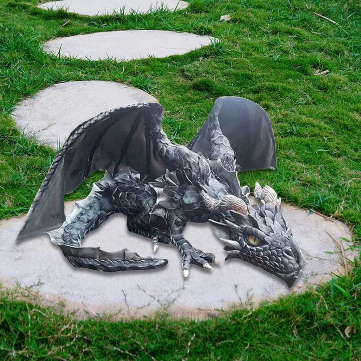 Decorative Dragon Guardian Statue Ceramic Figurine