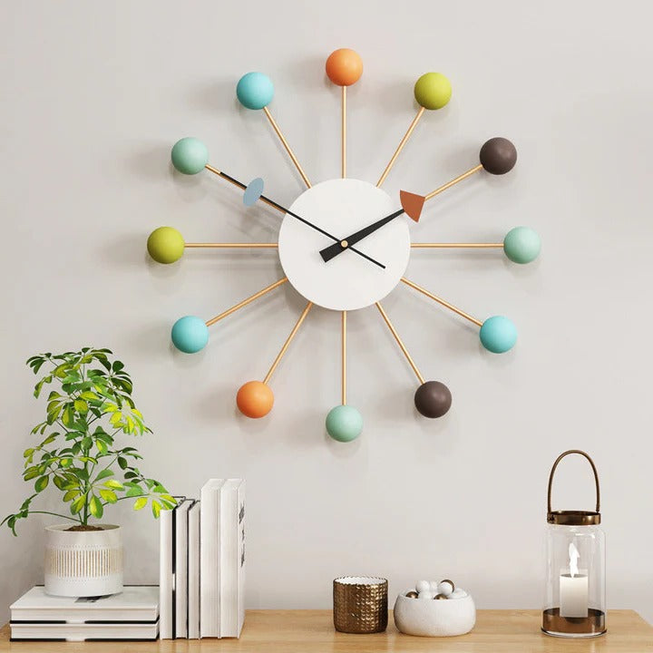 Large Silent Wall Clock Decorative Design