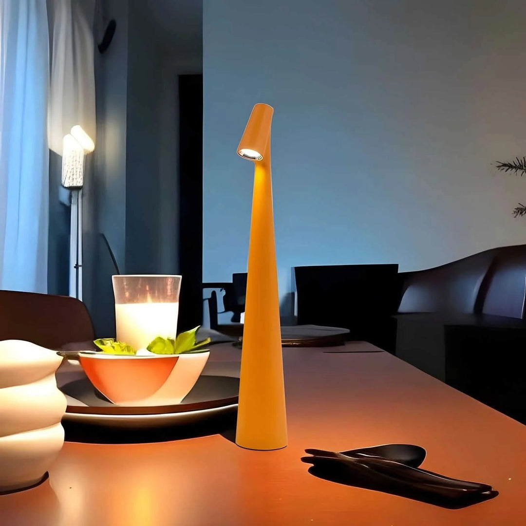 Rechargeable Aluminum Table Lamp Adjustable Brightness USB Port