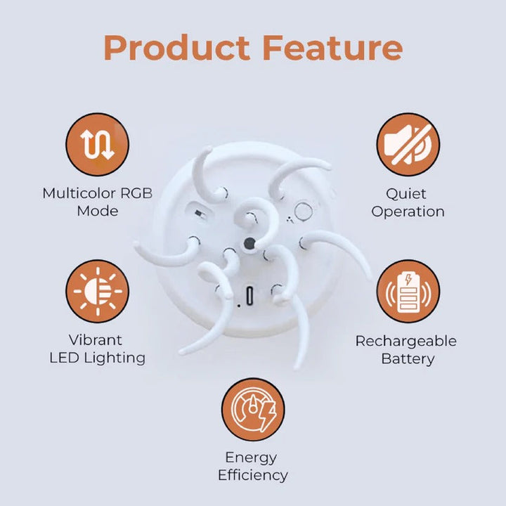 LED Jellyfish Lamp with Voice Control and RGB Color Changing