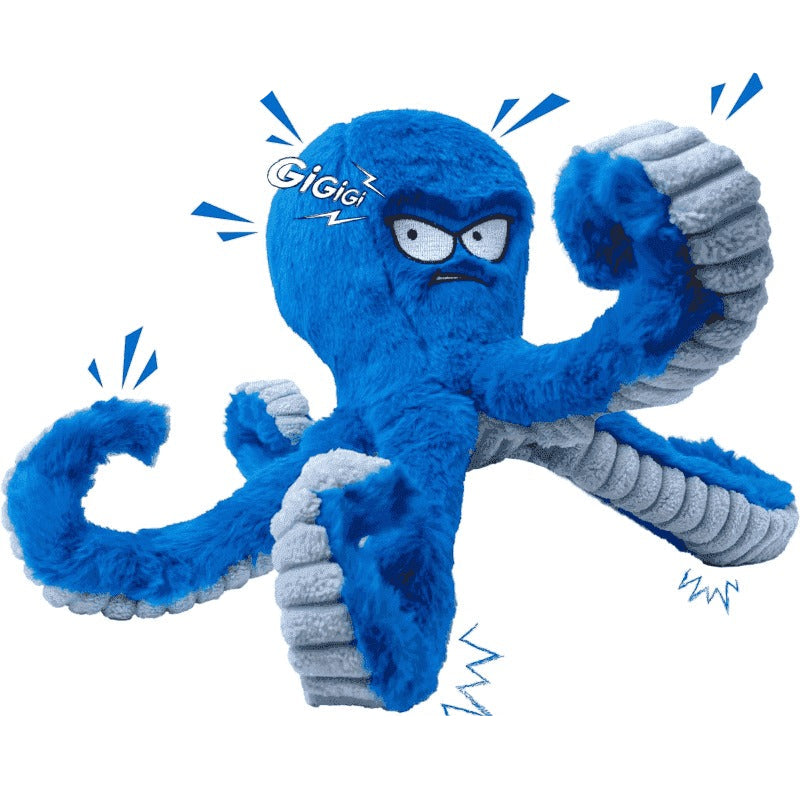 Dog Toy Durable Squeaky Octopus with Crinkle Texture - Lenila
