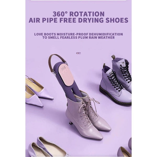 Foldable Electric Clothes Drying Rack with Shoe Dryer and Timer