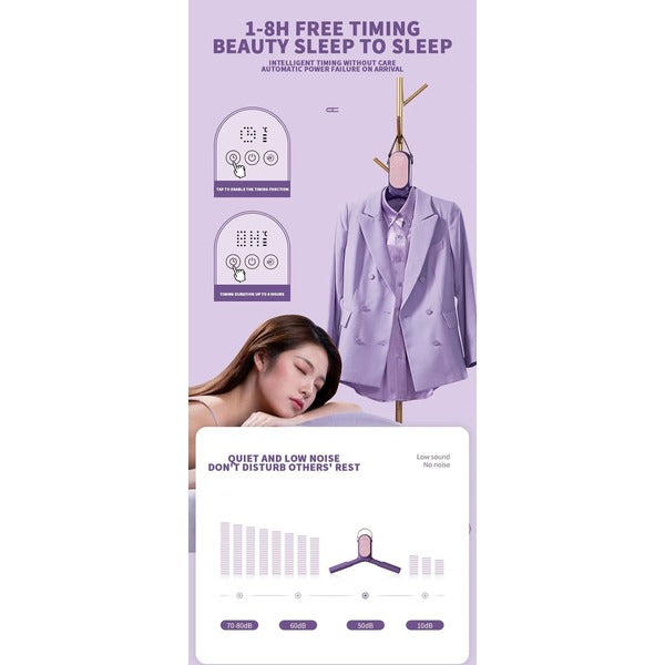 Foldable Electric Clothes Drying Rack with Shoe Dryer and Timer