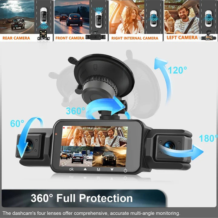 Car Dash Camera System with Night Vision and WiFi Connectivity