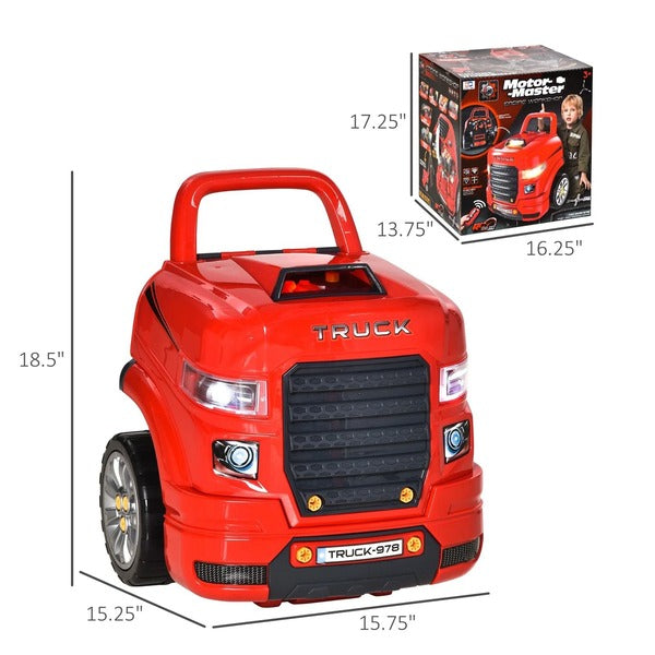 Kids Truck Engine Toy Set Plastic Interactive Play