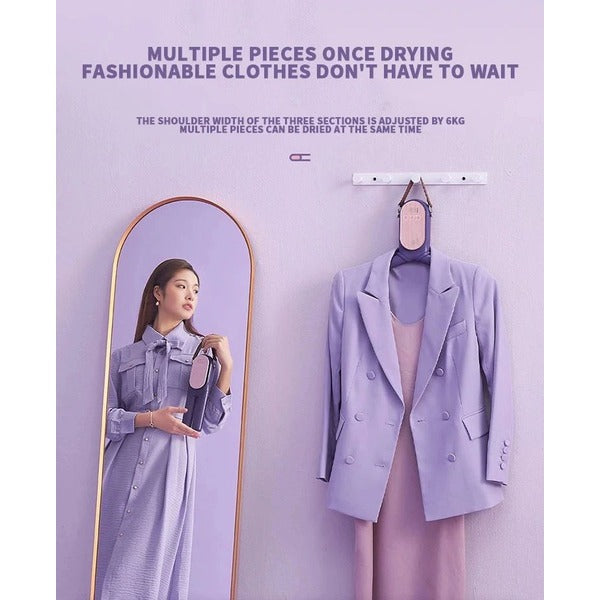 Foldable Electric Clothes Drying Rack with Shoe Dryer and Timer