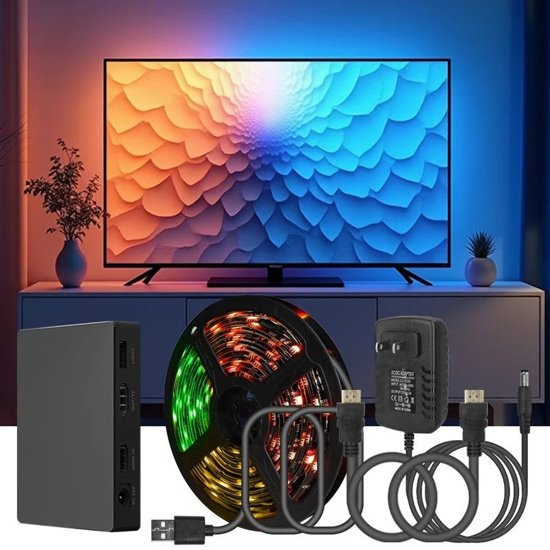 LED Bias Lighting Strip with Screen Sync Wireless App Control - Lenila