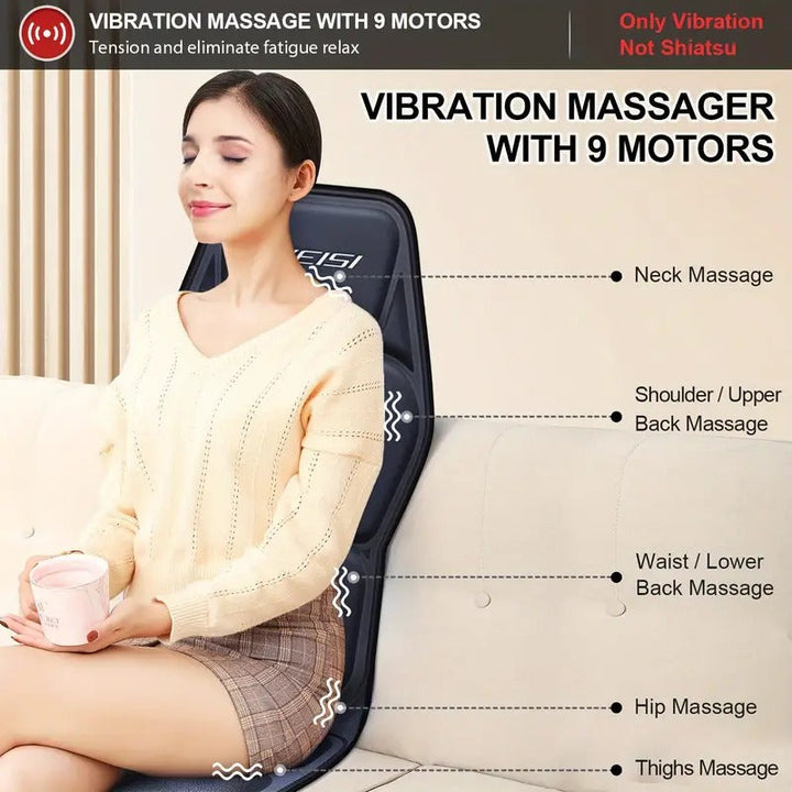 Heated Back Massager Full Coverage Design