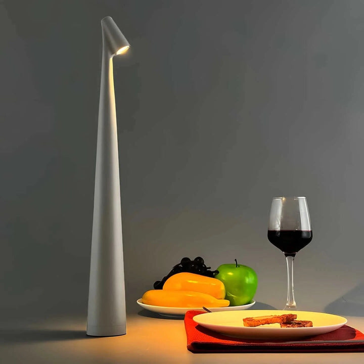 Rechargeable Aluminum Table Lamp Adjustable Brightness USB Port