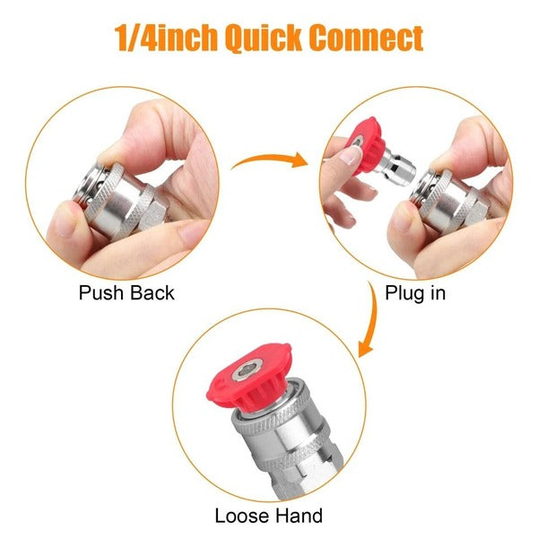 High Pressure Turbo Spray Nozzle Rotating Tip for Pressure Washers