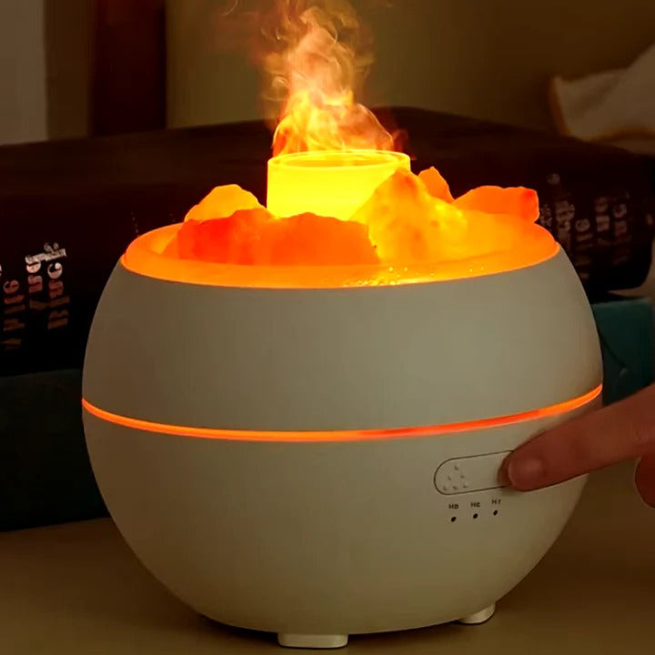 Essential Oil Diffuser with Salt Lamp Feature