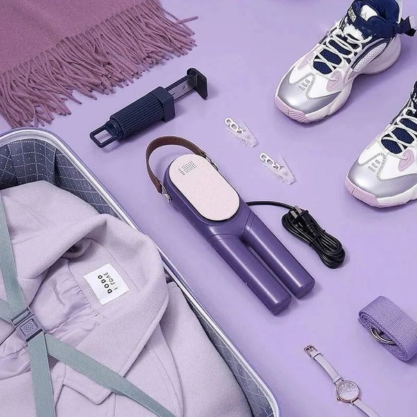 Foldable Electric Clothes Drying Rack with Shoe Dryer and Timer