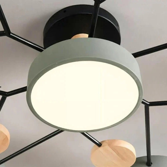 LED Ceiling with Branching Design Modern Style
