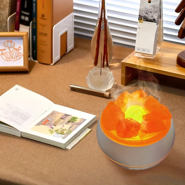 Essential Oil Diffuser with Salt Lamp Feature