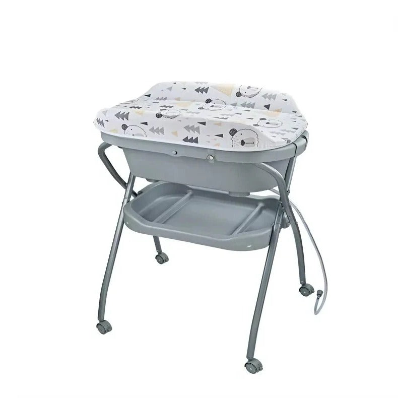 Foldable Baby Changing Table Height Adjustable for Bath Use