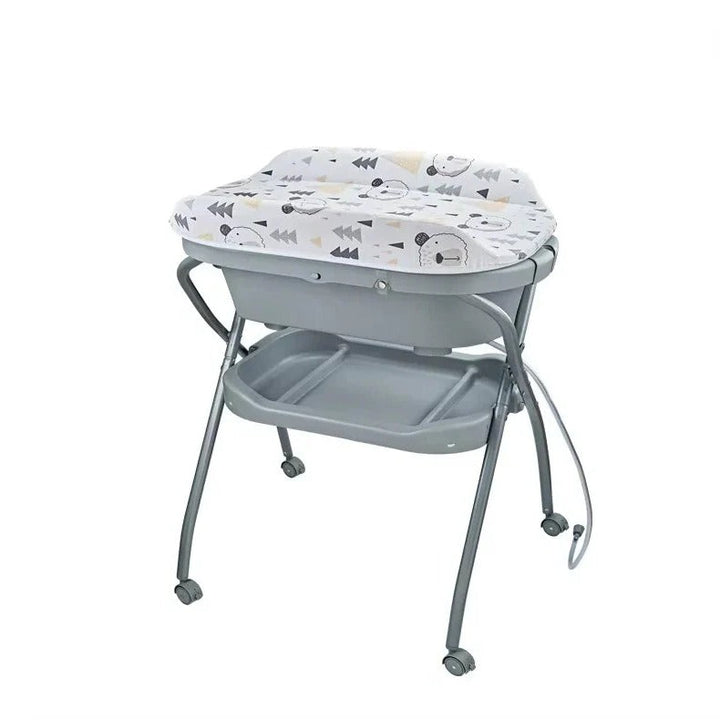 Foldable Baby Changing Table Height Adjustable for Bath Use