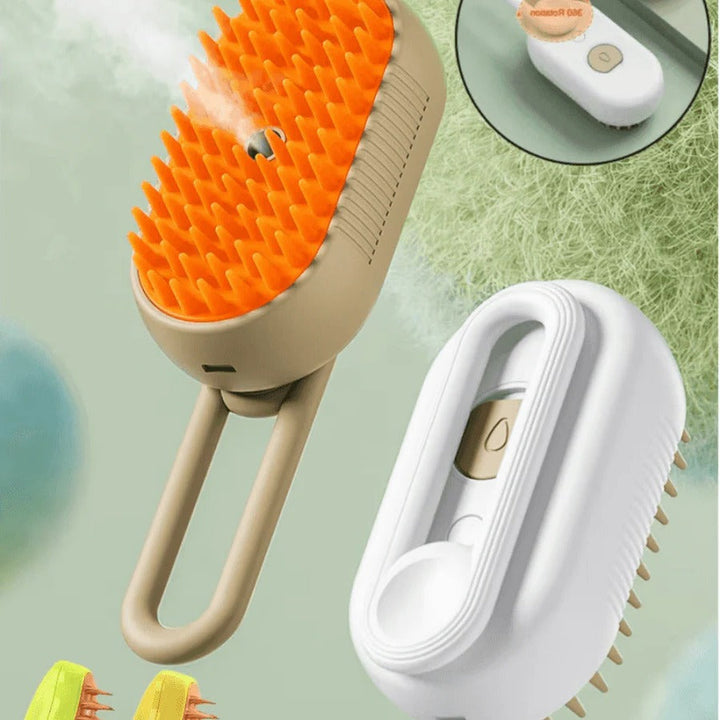 Pet Grooming Brush with Spray Function and Hair Removal Comb