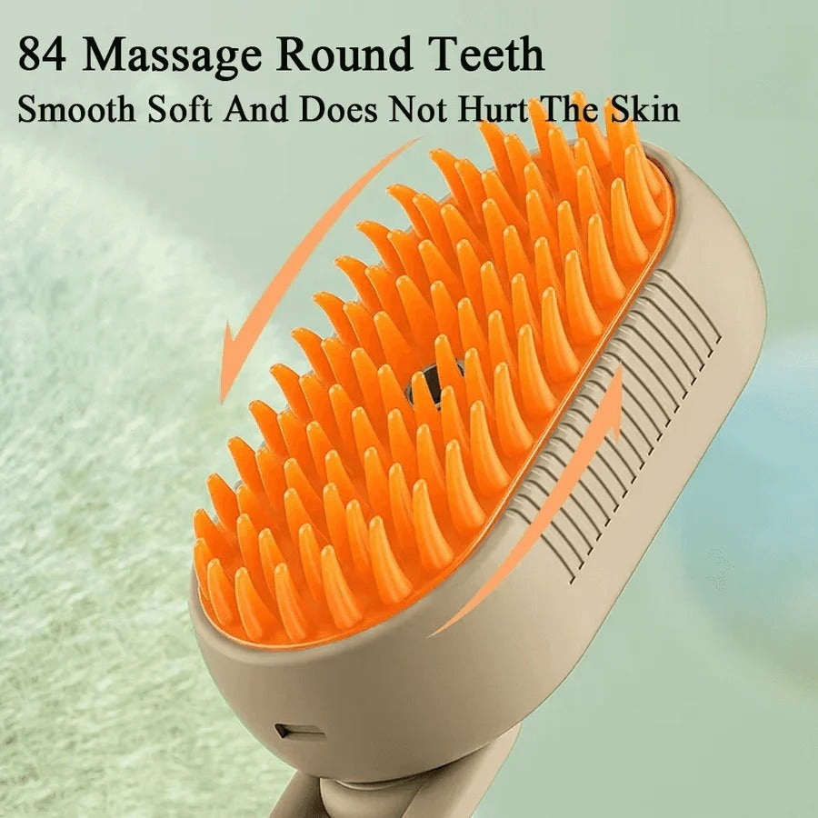 Pet Grooming Brush with Spray Function and Hair Removal Comb
