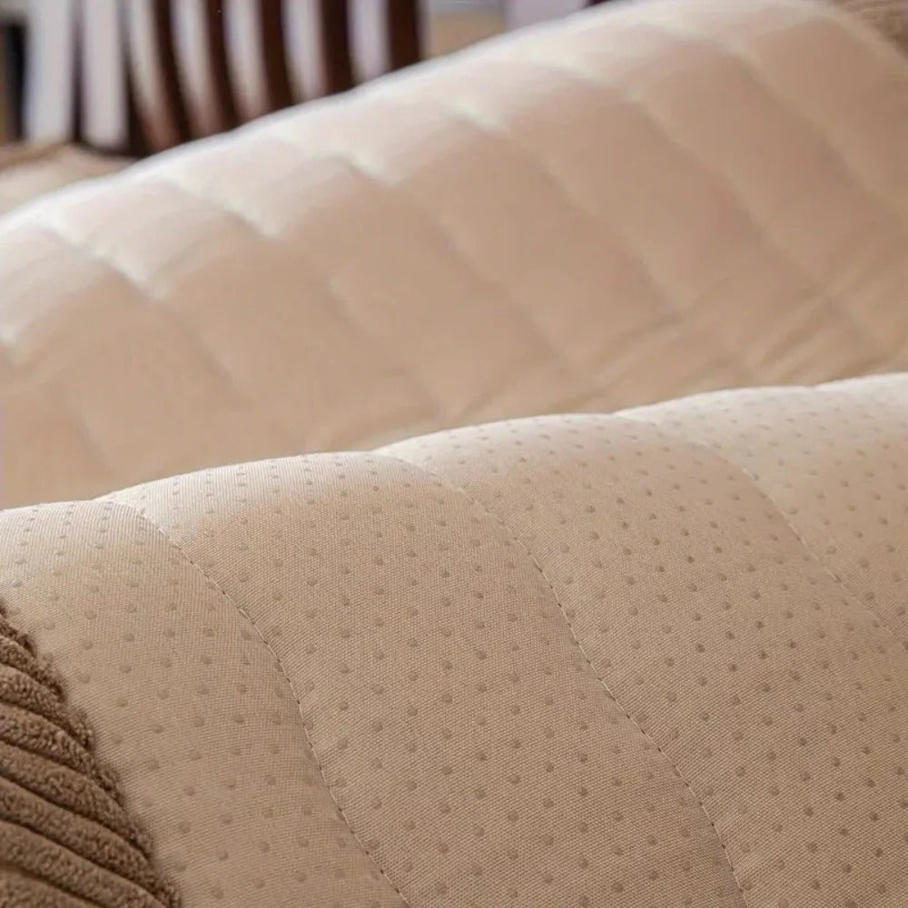 Plush Sofa Cover Thick Textured Fabric